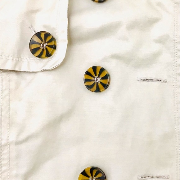 Ruffle 3/4 Sleeve Trench/Rain Coat - Picture 7 of 8